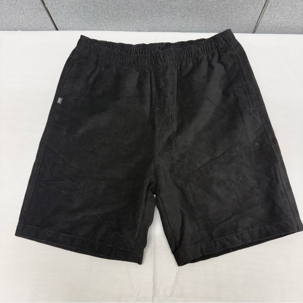 Men's AVVA  Black Corduroy Athletic Shorts